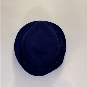 Navy blue girls fedora
